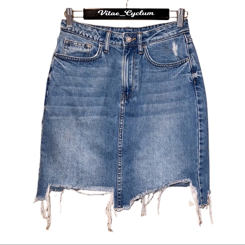 &Denim H&M Distressed Denim Skirt